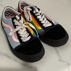 Vans Old Skool Skateboarding 4 All Rainbow Pride Sneakers Shoes US Mens 9.0